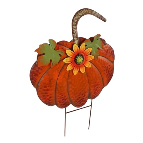 SOIMISS Tarjeta De Calabaza Amarilla para Jardín De Jardín Decoración De Acción De Gracias para Césped Decoración De Estacas De Acción De Gracias