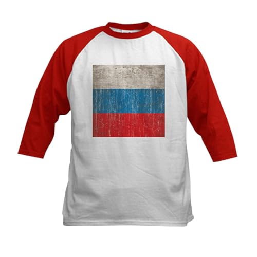 CafePress Vintage Russia Flag Kids Baseball Jersey Kids Cotton Baseball Jersey, 3/4 Raglan Sleeve Shirt