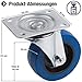 Master Caster ✓ 105 x 80 mm Plate ✓ Elastic Solid Rubber Wheels ✓ Soft Tread ✓ Roll Bearing Wheel/Castor Heavy Duty Roll, 802600