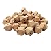 100pcs Natural Wood Geometric Hexagon Beads 16mm Beech Polygon Ball Wooden Loose Spacer Beads for Crafts DIY Jewelry Making (100pcs)