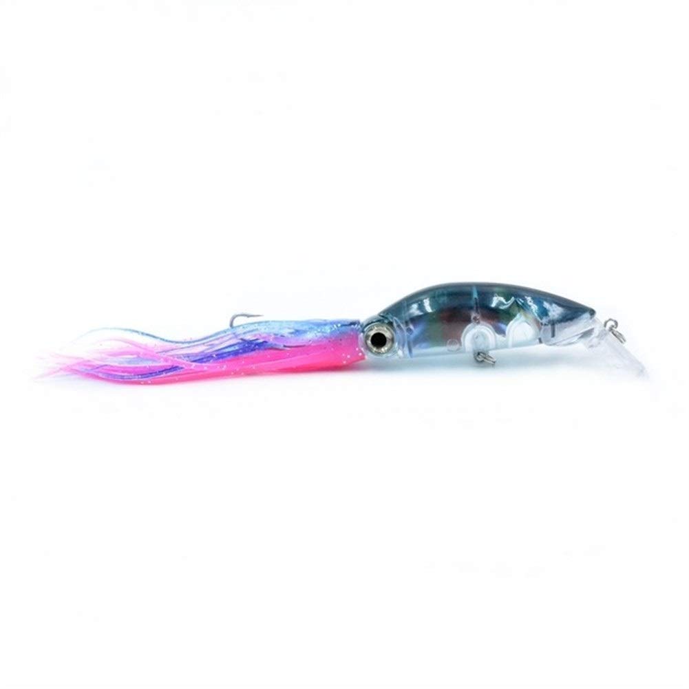 1pc 9cm/16g Fishing Lure 6 Types Bionic Baits Artificial Hard Squid Skirts Octopus Trolling Baits with Hook Rig Fishing Tackle Jinlyp