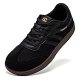 HOBIBEAR Barfußschuhe, Zero Drop, breit, lässig, Schnürung, Retro, modische Sneakers für Damen...