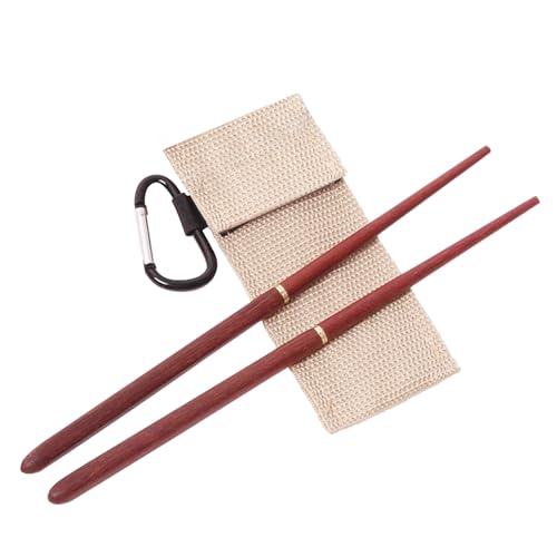 ポータブルトラベル箸 - 折りたたみ木製箸 | 再利用可能なチョップスティック | 取り外し可能な折りたたみ式チョップスティックス | 木製ポータブルチョップスティック キャリーバッグ付き トラベルカトラリー アウトドア キャンプ ハイキング用