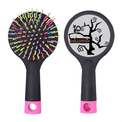 Brosse à cheveux démêlante anti-tiraillement Halloween à coussin d'air