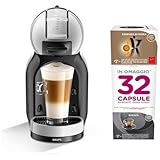 Potencia: 1500 W. Krups Cafetera Dolce Gusto Mini ME KP123BKP Antracita + 32 cápsulas incluidas