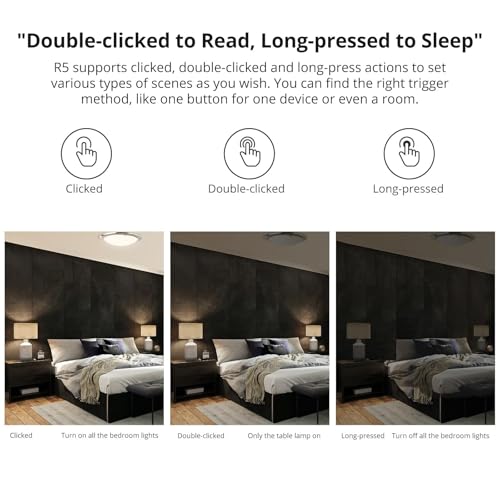 SONOFF R5W WiFi Szenensteuerung, 6-Tasten Funk-Schalter, ist nur mit der eWeLink-App zur Steuerung kompatibel, nicht kompatibel mit Drittanbieter-Apps, nicht Zigbee-Protokoll, nicht RF-Protokoll.