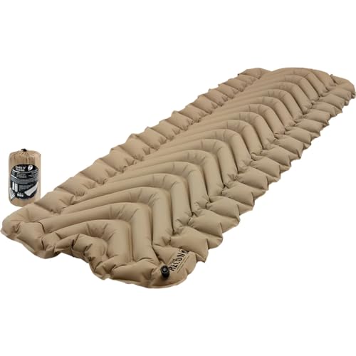 Image of Klymit Static V Inflatable Sleeping Pad for Camping, Lightweight Hiking and Backpacking Air Bed, 3 Inch Thick, Coyote Sand
