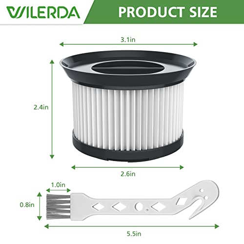 HEPA Filter Replacement for EIOEIR E20 Pro & 20G-Pro Cordless Vacuums (Includes 8 Filters & 1 Brush)