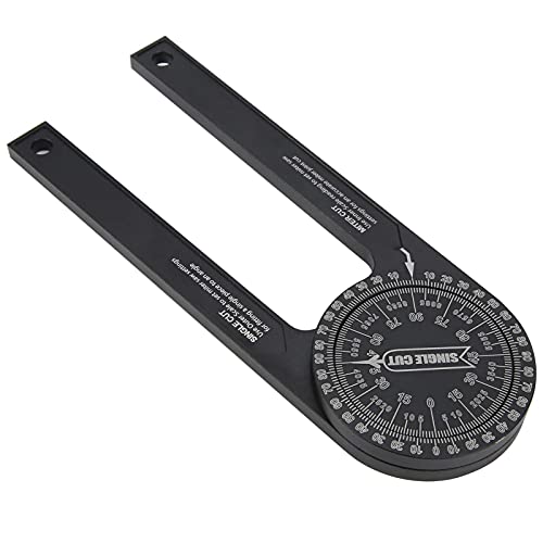 Règle de recherche d'angle, Odomètres en alliage d'aluminium 0~360 ° outil de mesure d'angle de rapporteur pour le travail du bois