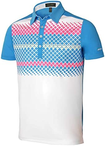 Pin High Men's Performance Dry Fit Golf Shirt, Quick-Dry Short Sleeve Polo, Moisture Wicking