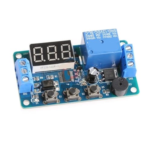 Relé temporizador de retardo de 12 V CC con lectura digital multifunción programable 2