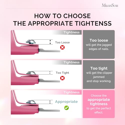 Image of MelodySusie Adjustable Stainless Steel Acrylic Nail Clippers, Dark Pink