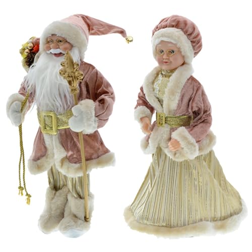 Figurines de Noël de M. et Mme Noël - Poupée Père Mignon pour Décoration de Table - 4