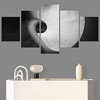 SIGNWIN 5 Panel Canvas Wall Art Modern Art Abstract Closeup Cool Line Minimalism Minimalist Multicolor for Home Decorations Ready to Hang - 60