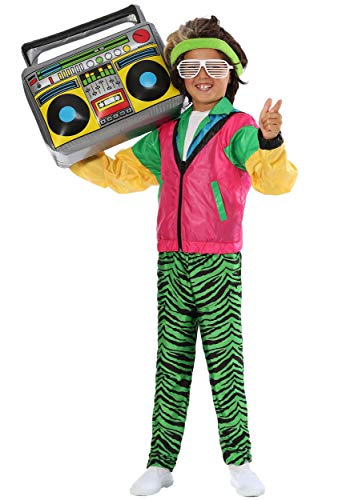 Disfraz Completo Niño 80s Retro con Chaqueta Neon y Banda miniatura 2