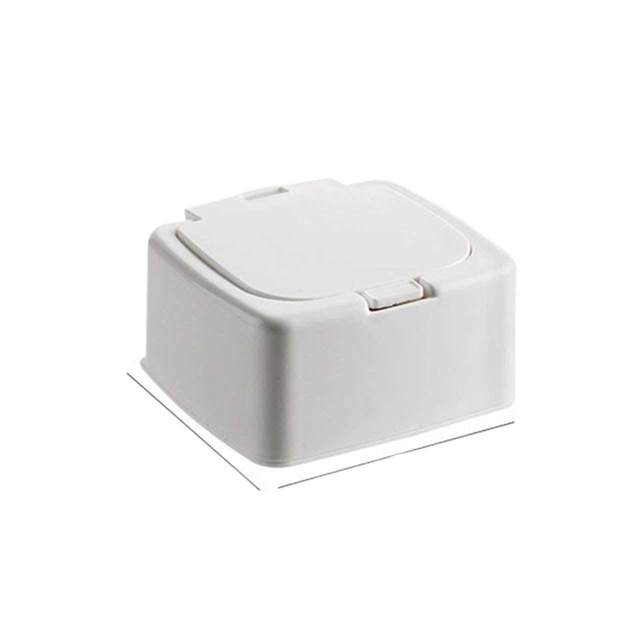 BAYNOPURIN Hair Tie Organizer Box Mini Desktop Pop Up Storage Box Dust Proof Makeup Organizer Case For Swabs And Small Things(Square)