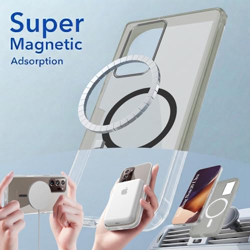 Image of Jkobi Lifetime Anti-Yellow MagSafe Compatible Clear Back Cover Case for Samsung Galaxy Note 20 Ultra 5G (Sleek Hard Crystal | Shockproof and Camera Protection)
