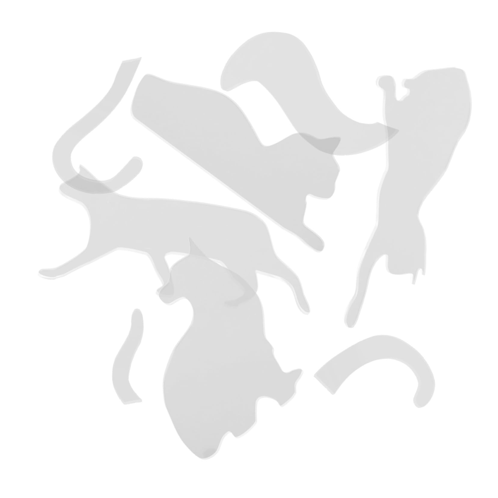 Operitacx 3juegos Plantilla Acrílica Para Acolchado De Regla De Costura Diseño De Gato Herramientas De Manualidades Para Aficionados Al Acolchado Bordadura