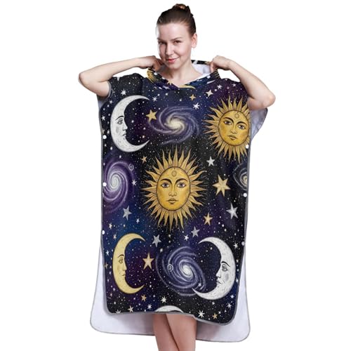Poncho avec capuche vintage pour se changer sur la plage sans gêne - 4