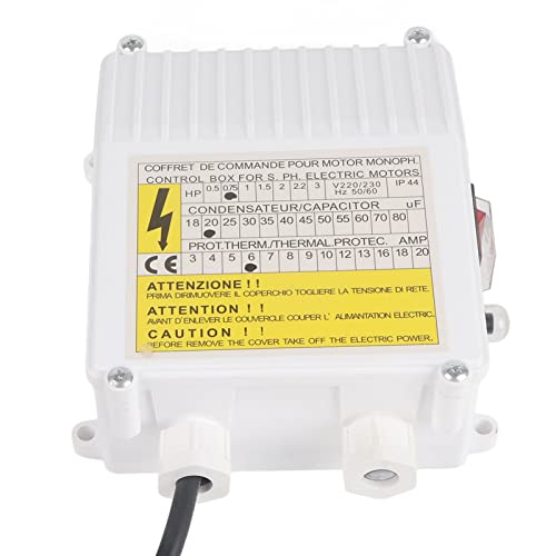Image of Household Pump Control Box Submersible Suction Deep Well Pump Controller Bulit in Thermal Circuit Breaker (550W US Plug 110V)