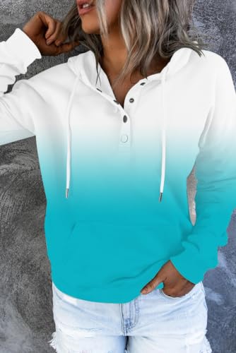 Image of HVEPUO Tie Dye Print Hoodie Long Sleeve Drawstring Pullover Tops Loose Casual Sweatshirt For Women(S-XXL)