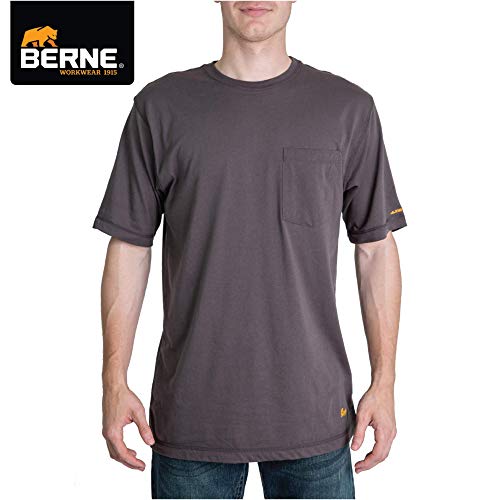 Berne Men's Lightweight Performance Short Sleeve Pocket T-Shirt, Singles and 3 Packs3