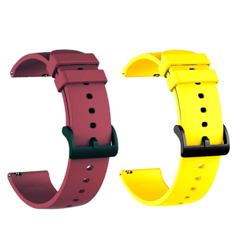 Image of IIK COLLECTION 22mm Silicone Strap for Smart Watches | Combo Pack Compatible With Noise, Fireboltt, Boat Xtend, Pebble, Boat Flash, Noise Color Fit, Ultra Smart Watch & All Watches