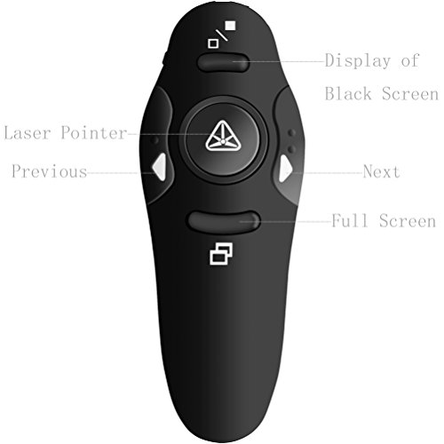 BEBONCOOL RF 2.4GHz Wireless Presenter Remote Presentation USB Control