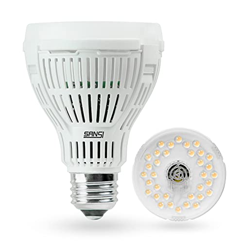 SANSI Grow Light Bulb with COC Technology, PPF 27 umol/s LED Full Spectrum, 15W Grow Lamp (200 Watt Equivalent) with Optical Lens for High PPFD, Energy Saving Plant Lights for Seeding and Growing