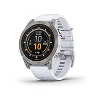 Garmin Epix Pro (Gen 2) Sapphire Edition 47mm - Titanium with Whitestone Silicone Band [Warehouse]