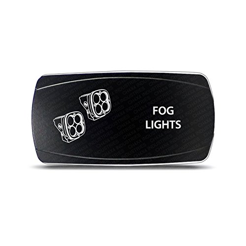 CH4X4 Rocker Switch Fog Lights Symbol 2 - Horizontal- Blue Led
