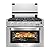AMZCHEF RV Gas Range 17 Inches Tall, 1.24 Cu.Ft Propane Range Oven with 3 Burners Stove for RV, Apartment, Mobile Home, Stainless Steel.