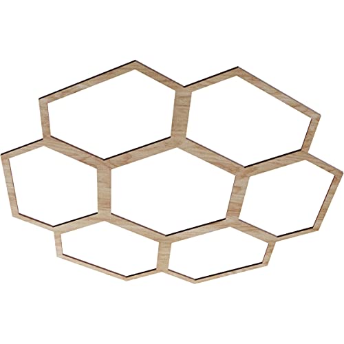 Image of Ekena Millwork 36 inchOD x 15 3 /8 inchID x 1 /4 inchT Florin Wood Fretwork Pierced Ceiling Medallion, Red Oak