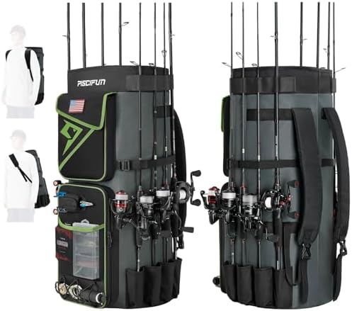 KastKing Karryall Fishing Rod Bag - 81L, Holds 6 Rods & Reels, Water-resistant, Foldable Gear Bag