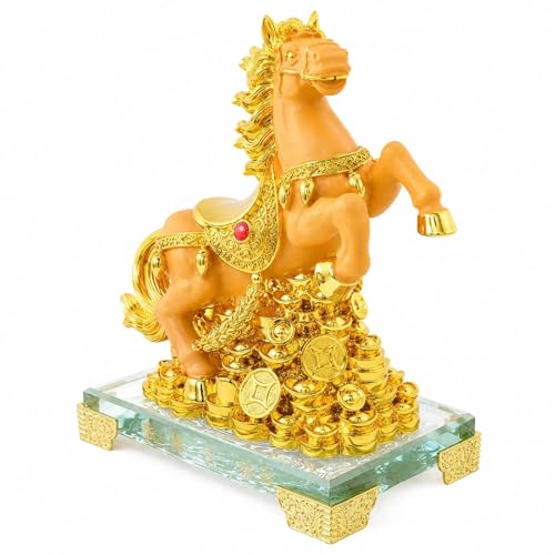 Estatua de caballo chino de resina para decoración miniatura 1