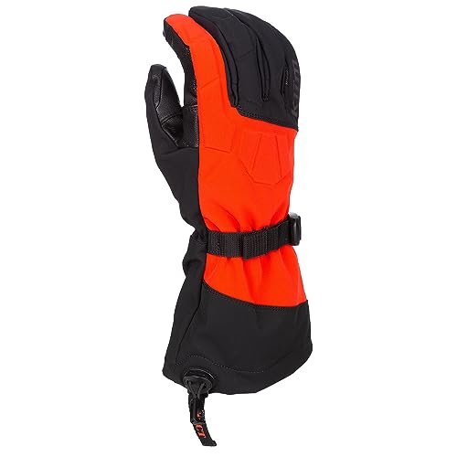 KLIM Togwotee Gore-Tex Gauntlet Gloves with Removable Fleece Liner - Men's XL - Black - Fiery Red