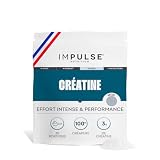 Impulse Nutrition - Créatine Monohydrate Creapure® 3 g Ultra Pure - Force, Endurance & Récupération - Complément Alimentaire Performance & Énergie - Creatine Monohydrate - 102 g - Fabriqué en France