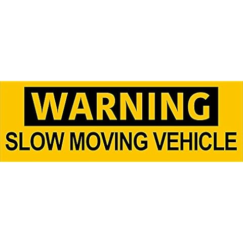 GHaynes Distributing Warning Slow Moving Vehicle Sticker Decal(Safety Driving Truck semi) 3 x 9 inch Cover