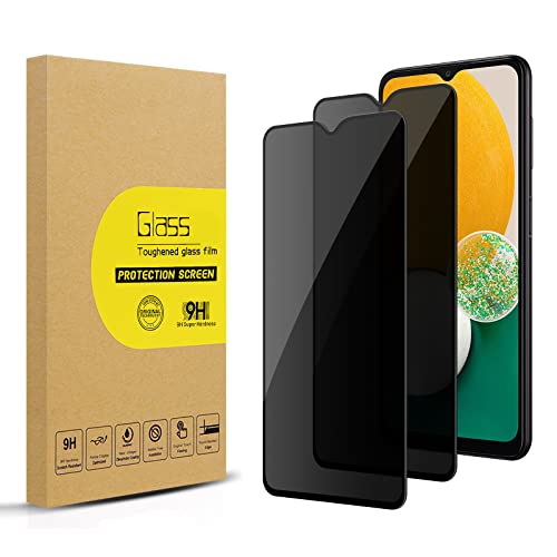 Lokyoo 2 Pack Privacy Screen Protector for Samsung Galaxy A13 5G Anti-Spy Tempered Glass Ultra HD Anti-Scratch Bubble-Free Easy Install 9H Protective Glass for A13 5G Black
