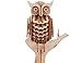 Kikkerland GG107 Wooden Puzzle, 3D, Owl