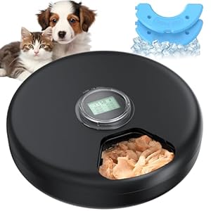 Futterautomat Katze Nassfutter Katzenfutter Automat: Futterspender Katze – Nassfutterautomat für Katzen Kabellos – Katzen Futterautomaten Kuehlung – Automatischer Futterspender Hund mit Akku Timer