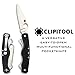 Spyderco ClipiTool Standard Multi-Functional Pocketknife with 3 Stainless Steel Blades and Durable Black G-10 Handle - PlainEdge - C208GP
