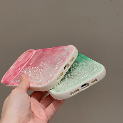 Cache caméra coulissant coque iPhone 13 Pro Max silicone rose antichoc - 3
