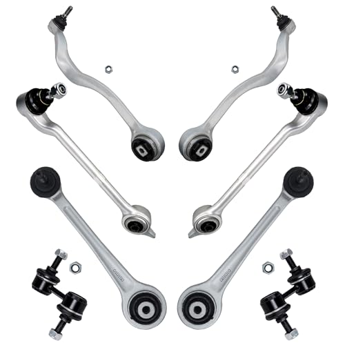 Image of Detroit Axle - Front and Rear Control Arms w /Rear Sway Bars Replacement for 2001-2003 BMW 525i - [1997-2000 528i] - 2001-2003 530i - 8pc Set