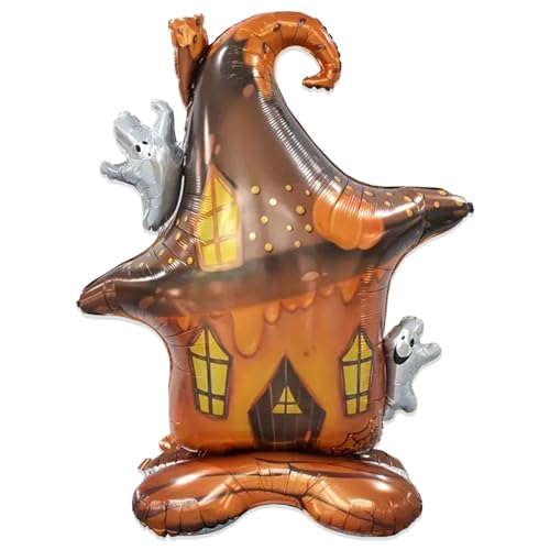 Image of Rozi Decoration 42 Inch Halloween Foil Balloons Set of 1 Pcs | Self Standing Haunted House Foil Balloon | Horror Theme Party Balloons | Giant Halloween Party Balloon Decoration