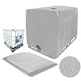 PFHH IBC Tank Container 1000L Abdeckung, wasserdichte Staubdicht Behälter Abdeckplane UV-Folie Schutzplane zhülle Cover mit Lochauschnitt,D