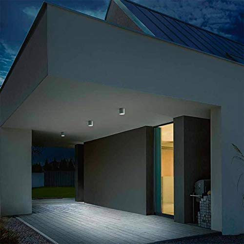 Lampo Lampada GU10 Cilindro IP54 Plafone Tondo A Superficie Da Soffitto In Alluminio Da esterno - Bianco