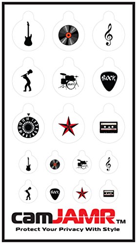 Webcam Cover/Stickers for Online Privacy. Fits Laptop, Tablet, Cell Phone, Smart Tv, Xbox and More! camJAMR Rocker Pack (Includes 17 Webcam Covers)