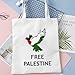 Imagen de Luxylei Bolso De Lona Estampado Palestina Libre