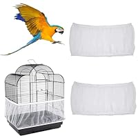 FWORUAIS Vogelkäfig Abdeckung Set 2 Stück, Schutznetz Samenfänger für Wellensittich Käfig 150-200cm,Vogelnetz hält Käfig sauber, fängt Futterreste auf & schützt vor Zugluft – atmungsaktiv & waschbar!